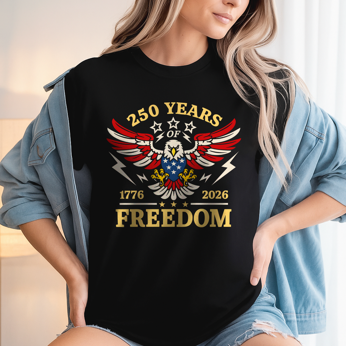 250 Years Of Freedom 1776 - 2026 USA 250th Anniversary Dark Shirt HA75 898054