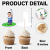 Custom Funny Face Golfer Cupcake Toppers Party Decoration HA75 892106