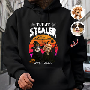 Custom Photo Dog Treat Stealer Halloween Dark Shirt HA75 897648