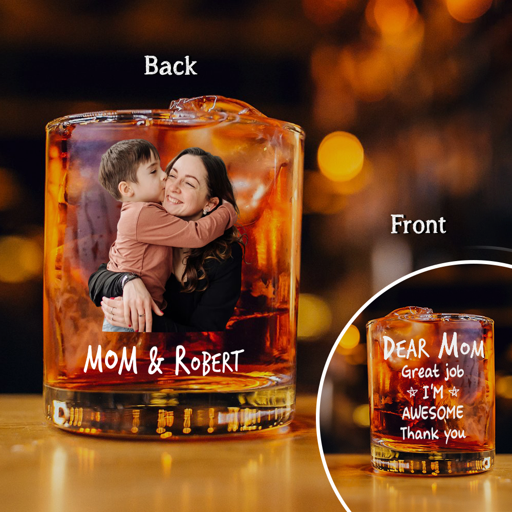 Custom Photo Dear Dad I Am Awesome Custom Photo Print Rock Glass CH07 895808