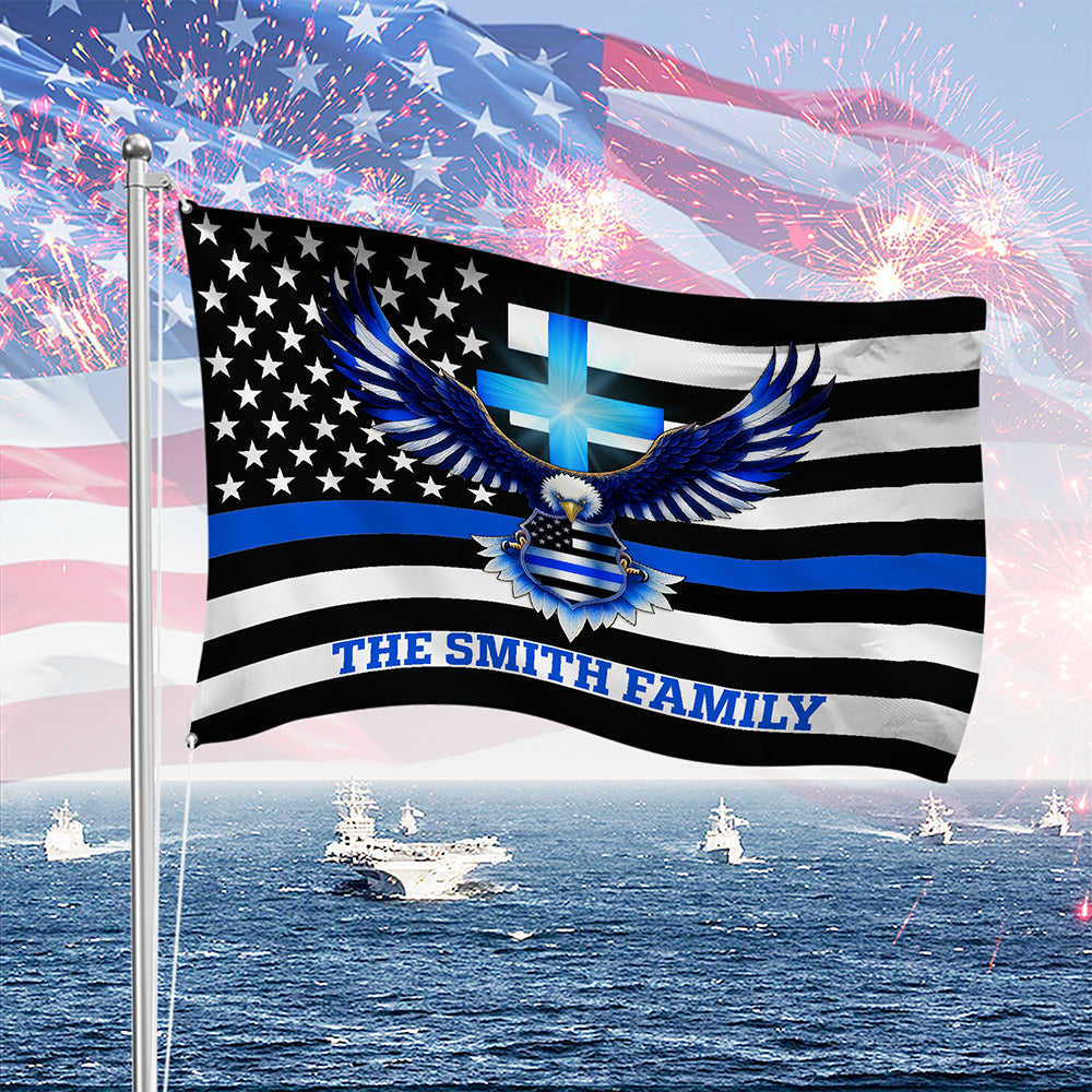 Custom American Flag With Family Name  - Personalized Banner House Flag LM32 897225