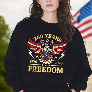 250 Years Of Freedom 1776 - 2026 USA 250th Anniversary Dark Shirt HA75 898054