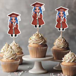 Graduation Class 2025 Cupcake Toppers Personalized Gift HO82 893772