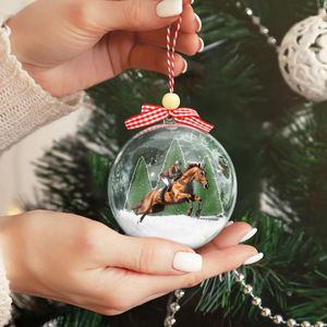 Custom Photo Horses Riding - Personalized 3D Ball Ornament For Family HA75 898060