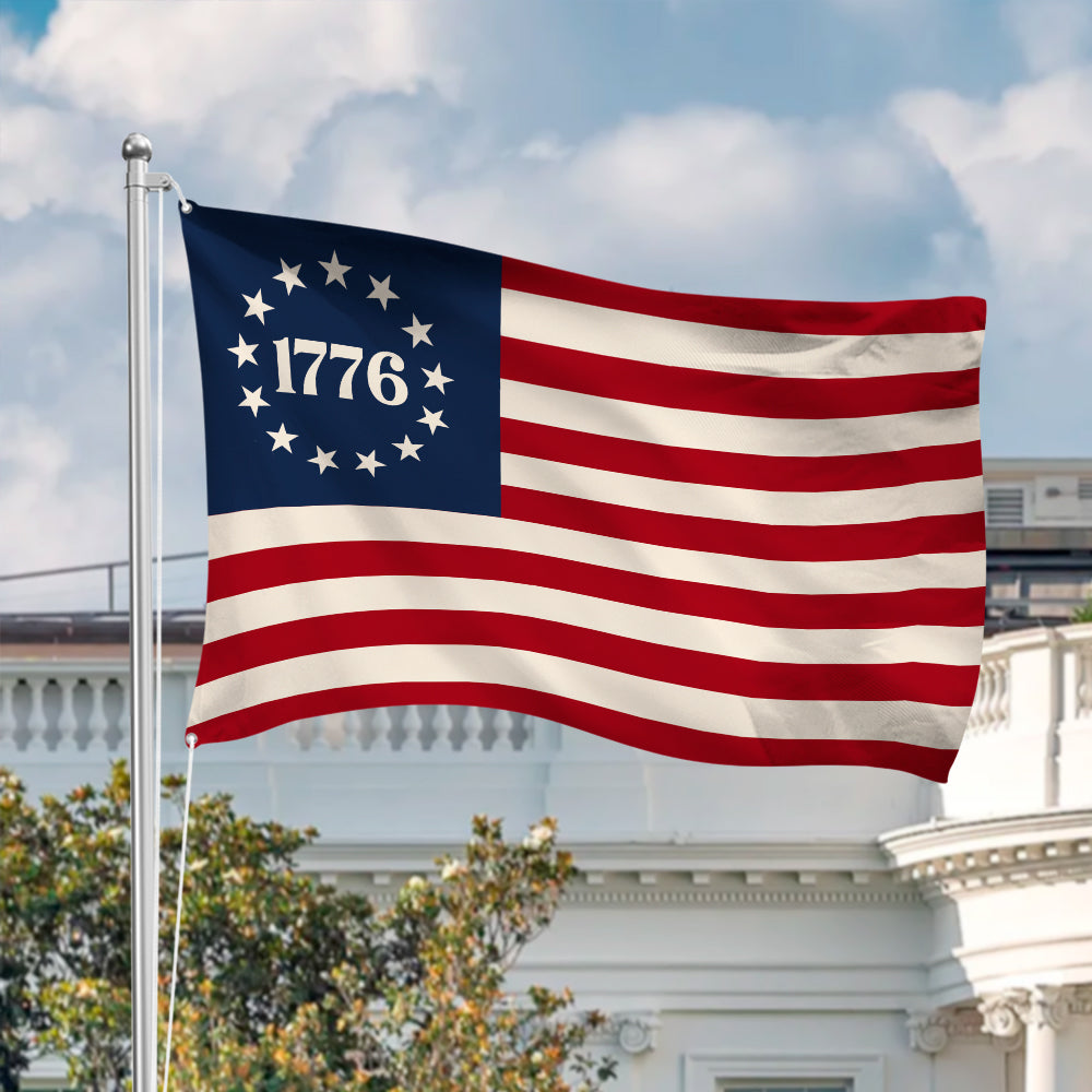 Personalized USA 250th Birthday 1776-2026 Patriotic Betsy Ross Flag - Patriotic House Flag LM32 669255