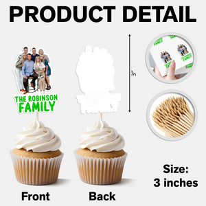 Custom Photo And Name Family Cupcake Toppers HO82 893678