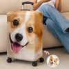 Personalized Dog Cat Photo Luggage Cover, Custom Funny Travel Suitcase Cover, Unique Travel Gift HA75 922082