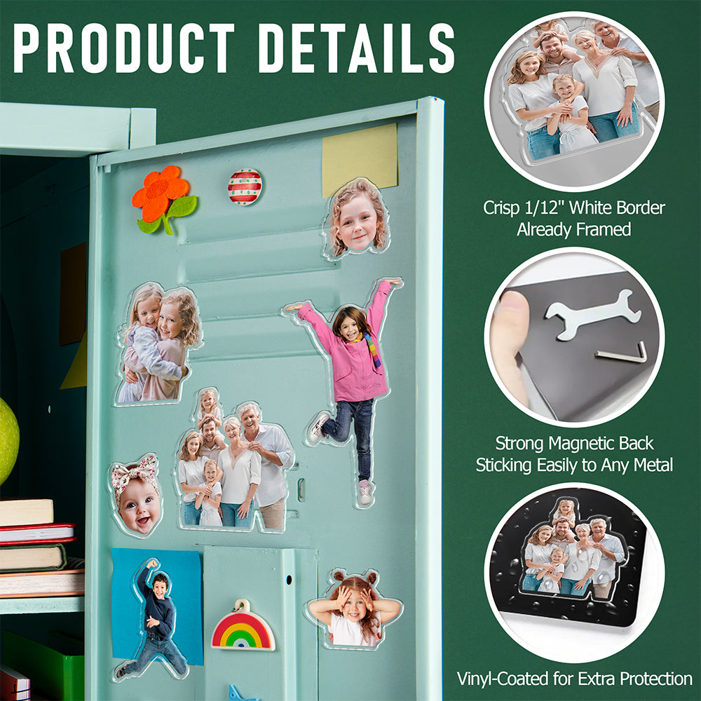 Custom Photo Family Personalized Acrylic Fridge Magnet Family Gift HA75 897910