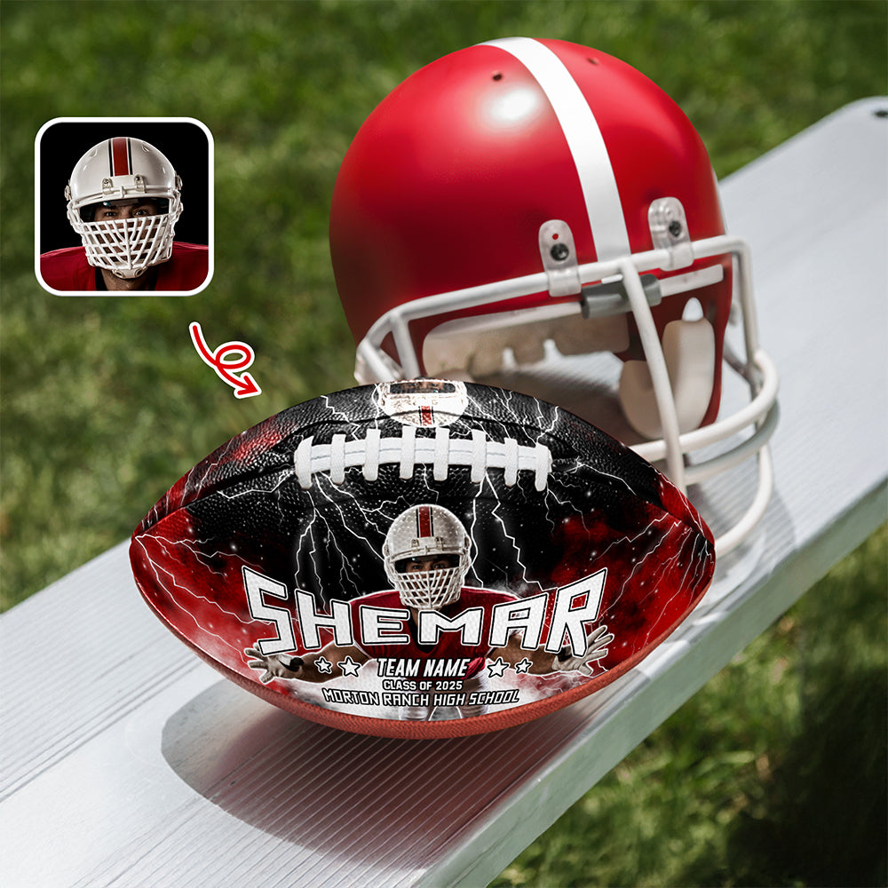 Custom Photo, Text And Color Football Ball Gift For Football Lover CH07 895516