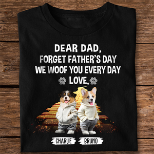 Custom Face Photo I Woof You Grandpaw Dark Sweatshirt For Dog Lovers HO82 893504