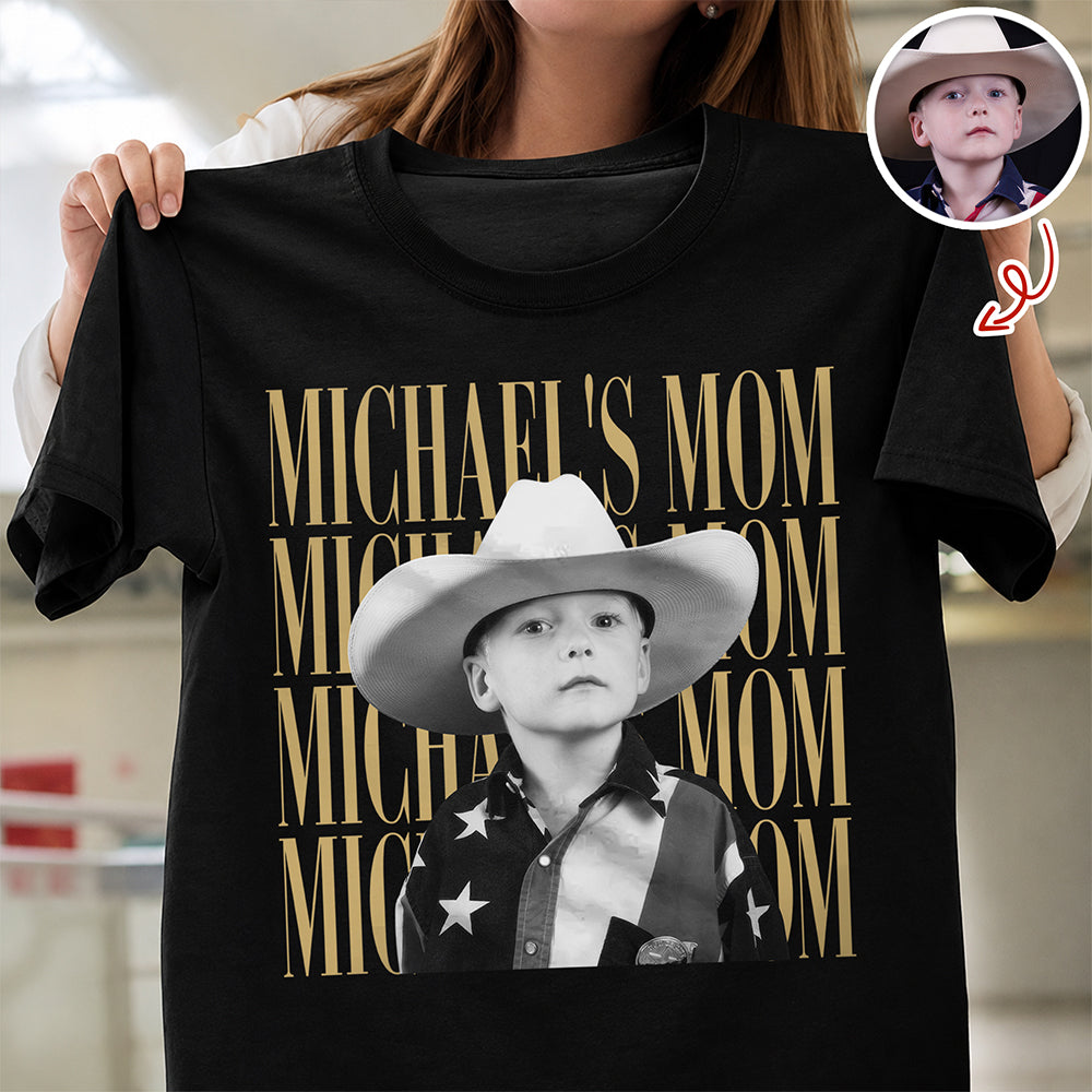 Personalized Vintage Photo Mom, Grandma, Dad, Grandpa Family Dark Shirt HA75 921508