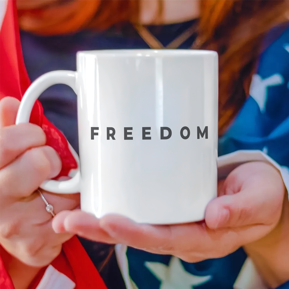 Charlie Kirk Freedom White Mug HA75 64470
