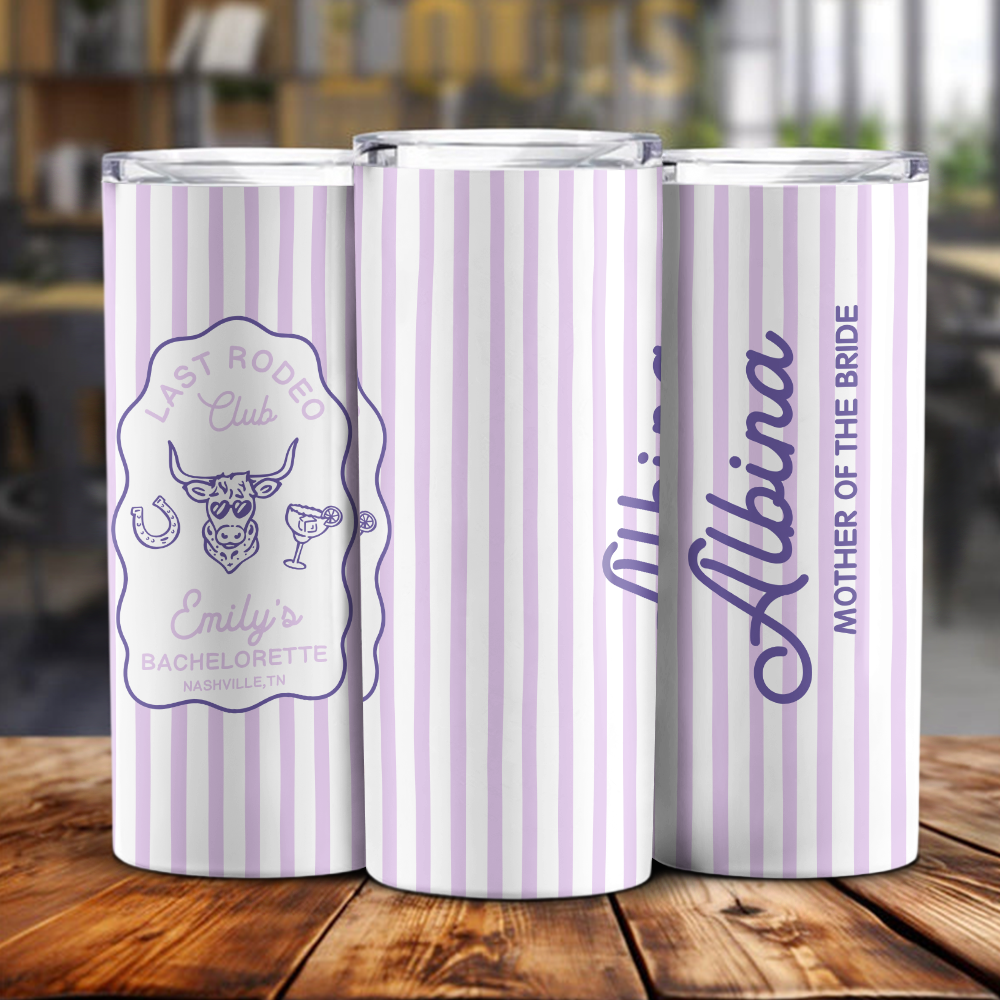 Custom Name Beach Icon Skinny Tumbler - Personalized Summer Party Cup HO82 902992