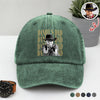 Personalized Vintage Photo Dad, Mom Washed Denim Baseball Cap HA75 921364
