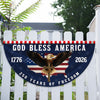 God Bless America 1776-2026 250 Years Of Freedom Eagle Non-Pleated Fan Flag HO82 902770