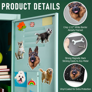 Custom Photo Dog Pet Personalized Acrylic Fridge Magnet For Dog Lovers HA75 897906