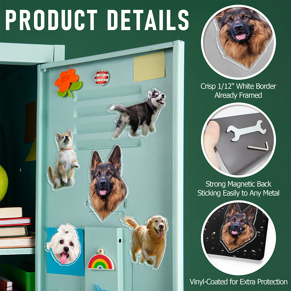 Custom Photo Dog Pet Personalized Acrylic Fridge Magnet For Dog Lovers HA75 897906