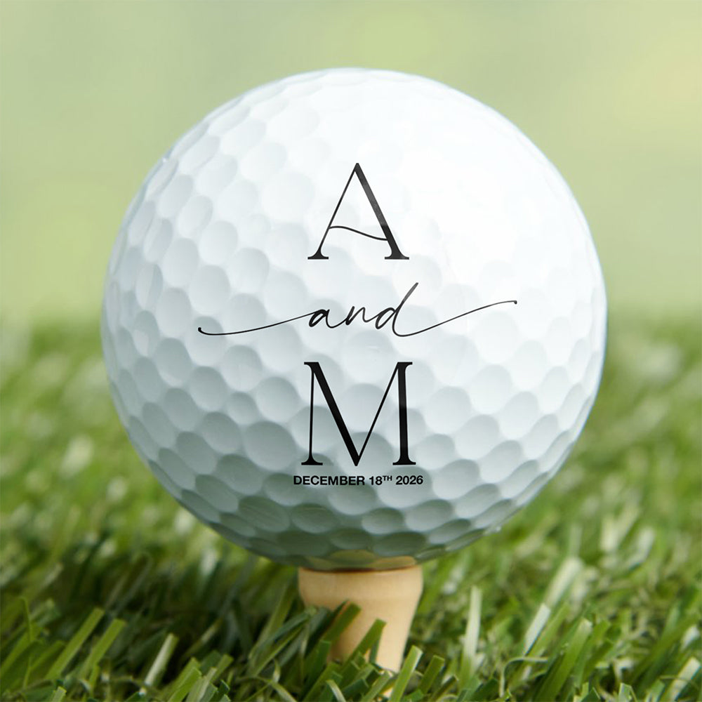Personalized Wedding Golf Ball for Couples, Golf Lover Gift CH07 180282