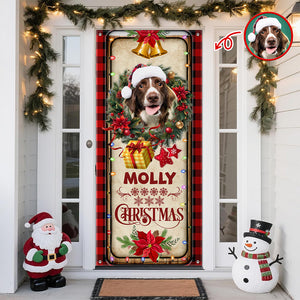 Custom Dog Photo Christmas Decoration Door Cover HO82 900260