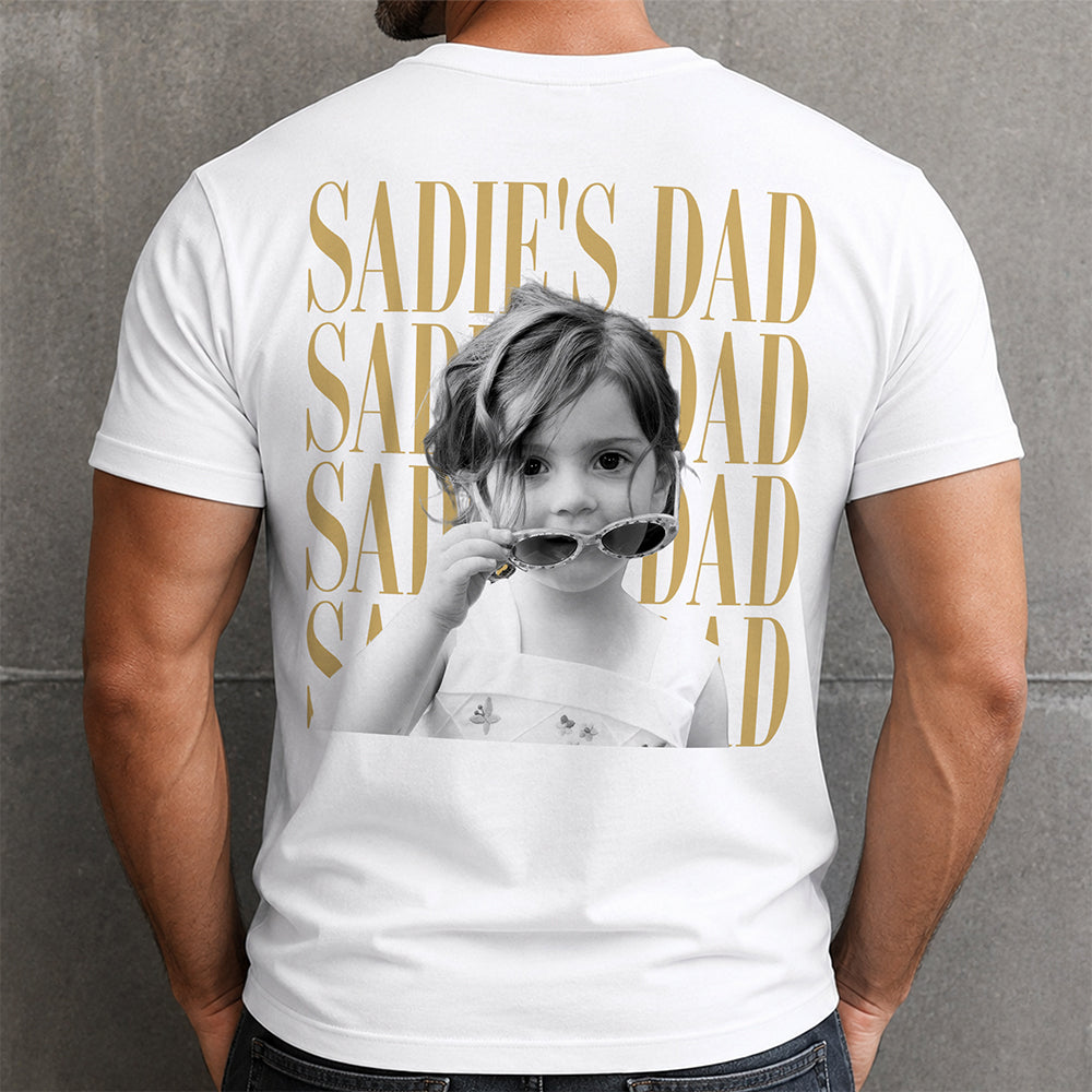 Personalized Vintage Photo Dad, Mom, Grandpa, Grandma Family Back Bright Shirt HA75 921576