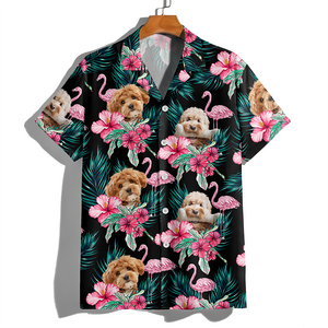 Custom Funny Photo Dog Flamingo Hawaii Shirt HA75 892226