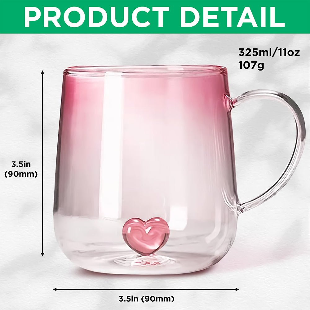 Personalized Mother of the Bride & Groom Pink Gradient Glass Mug, Wedding Gift for Mother HO82 901772