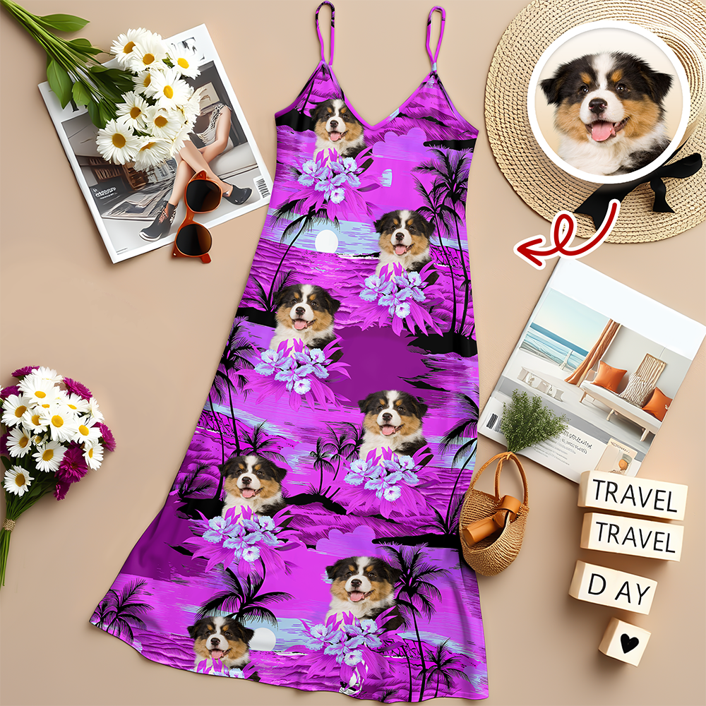 Custom Photo Summer Beach Hawaii Cami Maxi Dress HO82 901998