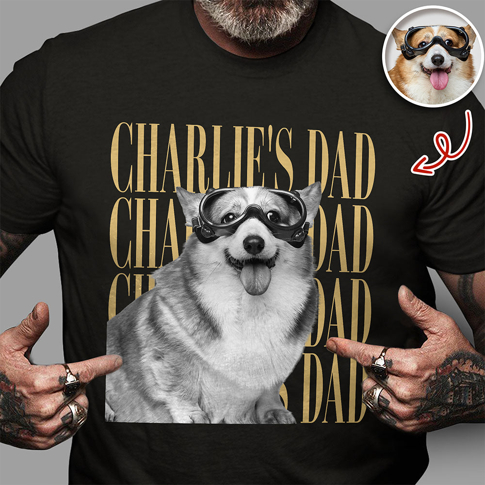 Personalized Vintage Photo Dog Dad, Dog Mom, Cat Dad, Cat Mom Comfort Shirt HA75 921448