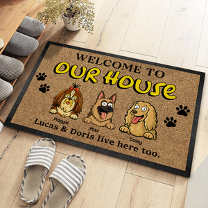 Personalized Welcome to Our House For Dog Lovers Doormats LM32 893387