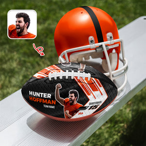 Custom Photo Football Ball Coach Gifts, Team Gifts For Football Lovers CH07 895704