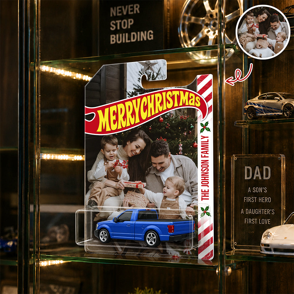 Custom Photo Merry Christmas Wheels Packaging For Family, Xmas Custom Collector Gift HO82 903182