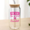Personalized Name Senior - Class of 2027 Glass Can With Lid HA75 919104