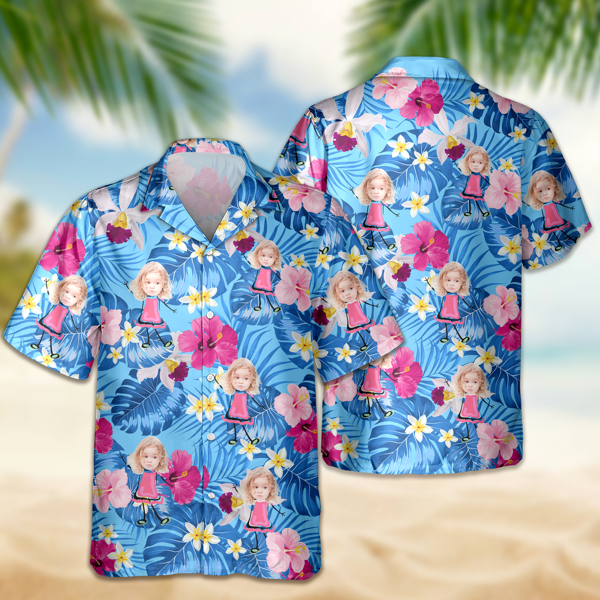 Custom Photo Funny Kids Personalized Hawaii Shirt Gift  For Family Members HA75 892082