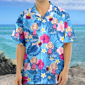 Custom Photo Funny Kids Personalized Hawaii Shirt Gift  For Family Members HA75 892082