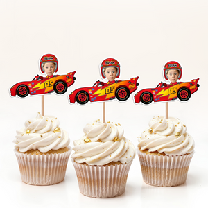 Custom Kid Face Car Toys Decoration Cupcake Toppers HA75 892000