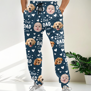 Custom Funny Face Best Dad Ever Sweatpants For Family LM32 893619