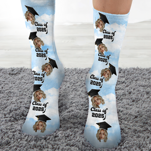 Upload Photo Graduation Socks HN590 891928