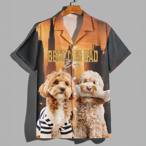 Custom Photo Dog Portrait Retro Style Hawaii Shirt TH10 892951