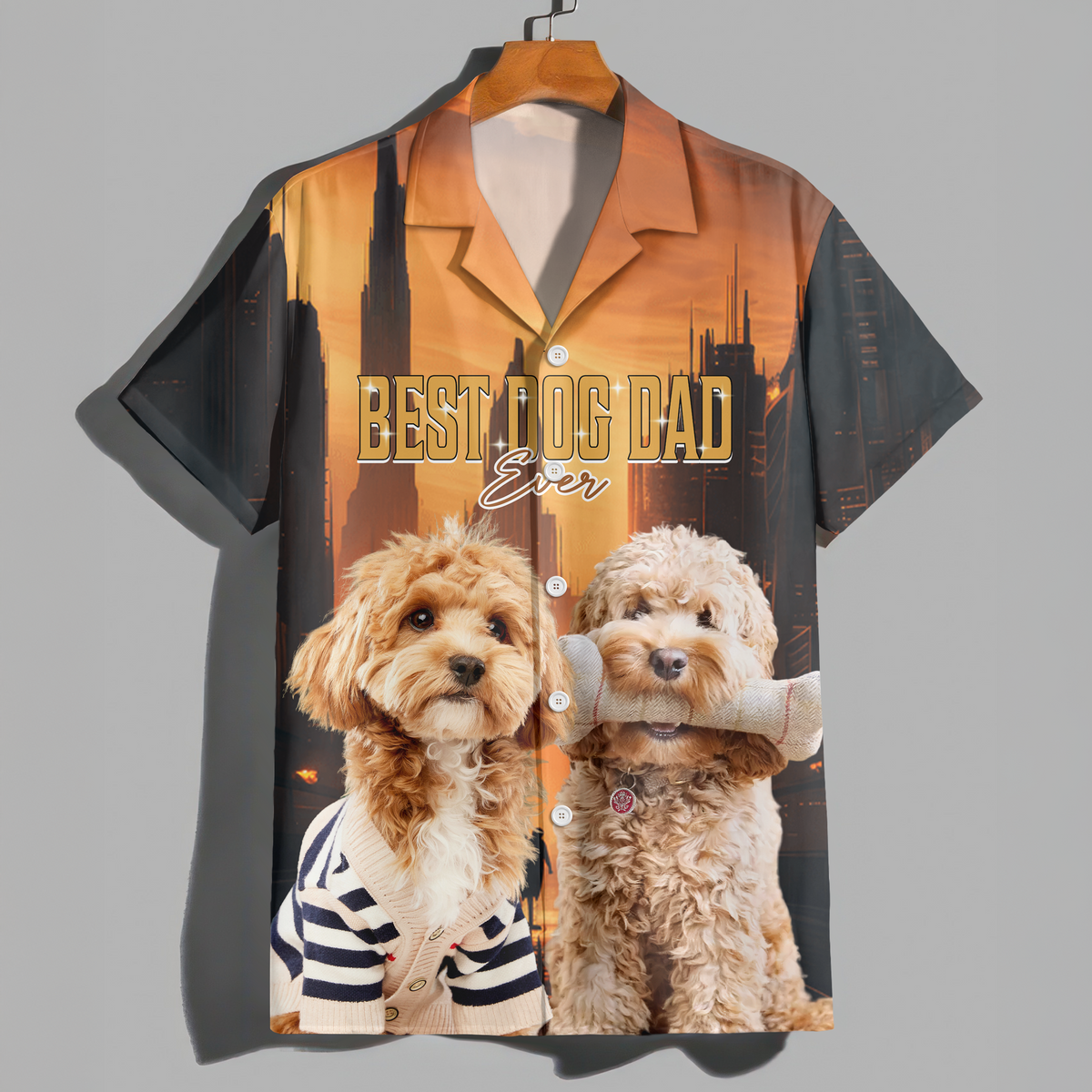 Custom Photo Dog Portrait Retro Style Hawaii Shirt TH10 892951