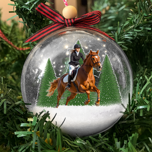 Custom Photo Horses Riding - Personalized 3D Ball Ornament For Family HA75 898060