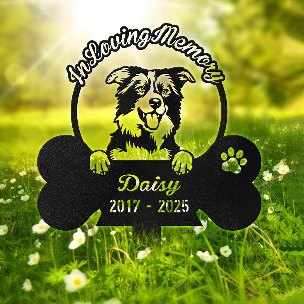 In Loving Memory Personalized Dog In Heaven Garden Stake CH07 896294