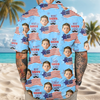 Custom Photo Best Daddy Ever America Flag Hawaiian Shirt Independence Day Gift CH07 895690
