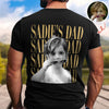 Personalized Vintage Photo Dad, Mom, Grandpa, Grandma Family Back Dark Shirt HA75 921522