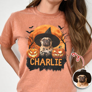 Custom Halloween Dog Photo Comfort Shirt Spooky Season Shirt Dog Lovers Halloween Gift CH07 899430