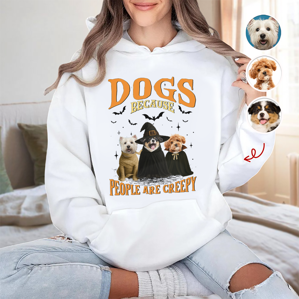 Custom Photo Dogs, Because People are Creepy Bright Shirt HA75 897646
