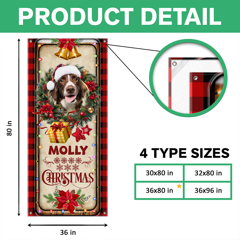 Custom Dog Photo Christmas Decoration Door Cover HO82 900260