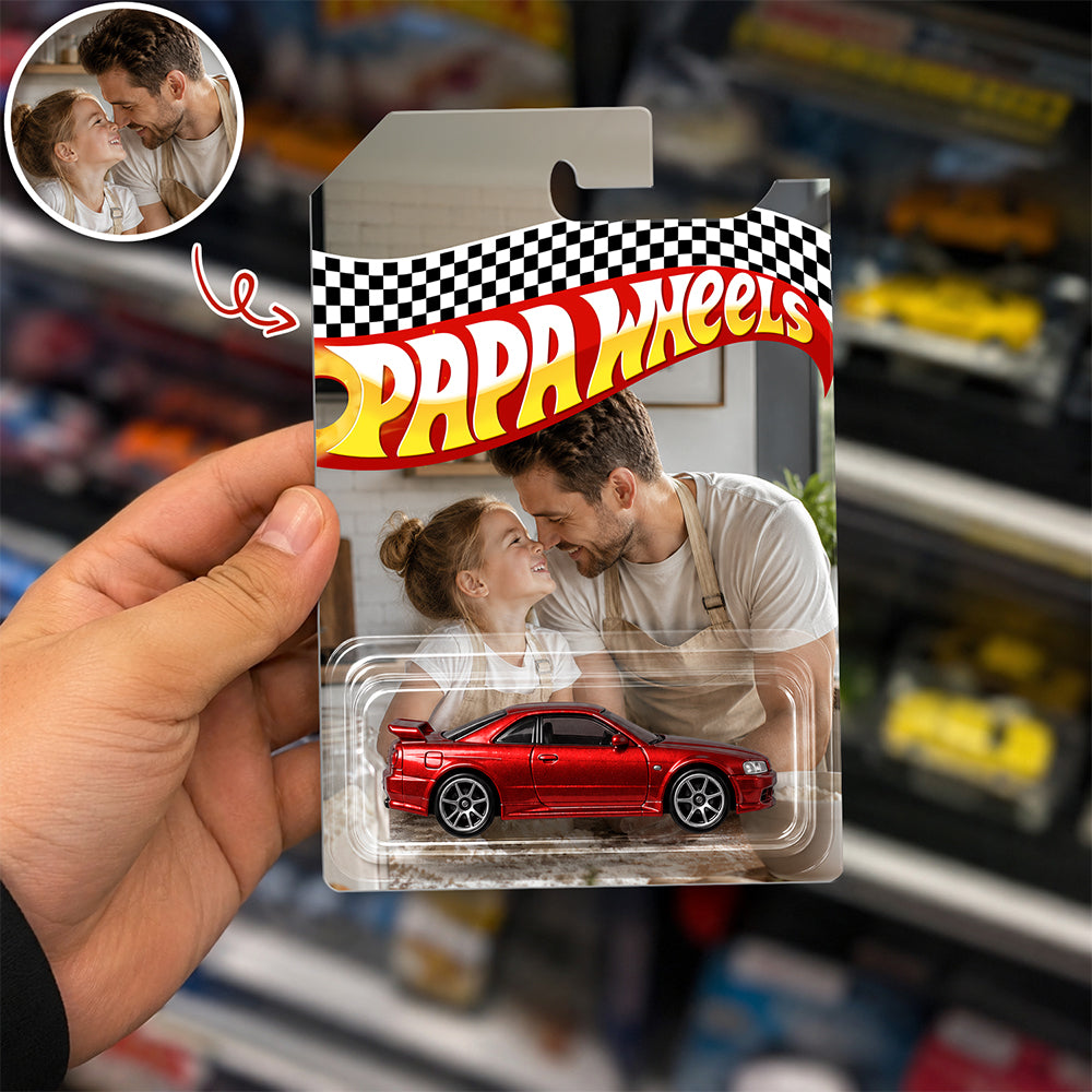 Personalized Papa Wheels Toy Car Photo Gift For Father’s Day HO82 902652