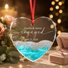 Personalized Married Couple Heart Glass Ornament Christmas Keepsake, Newlywed Wedding Gift LM32 669799