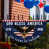 God Bless America 1776-2026 250 Years Of Freedom Eagle Non-Pleated Fan Flag HO82 902770