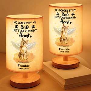 Custom Photo Your Light Will Always Shine In My Heart Cat Memorial Fabric Lamp HA75 892352